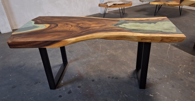 Acacia glass office desk (2)