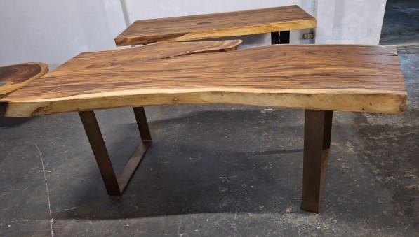 Large acacia slab table (5)